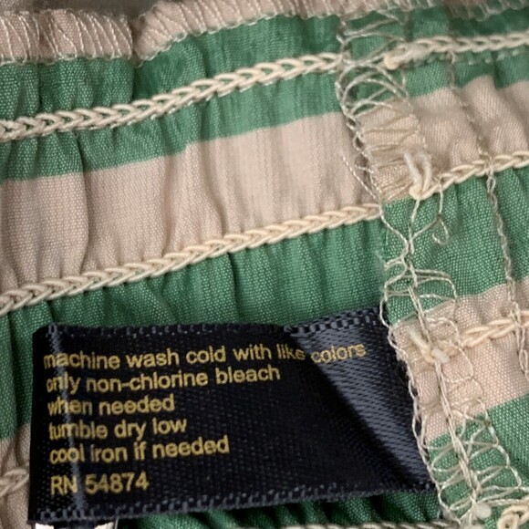 Outback Red Women's Top X-Small Green Beige Sleeveless Striped - Picture 9 of 9